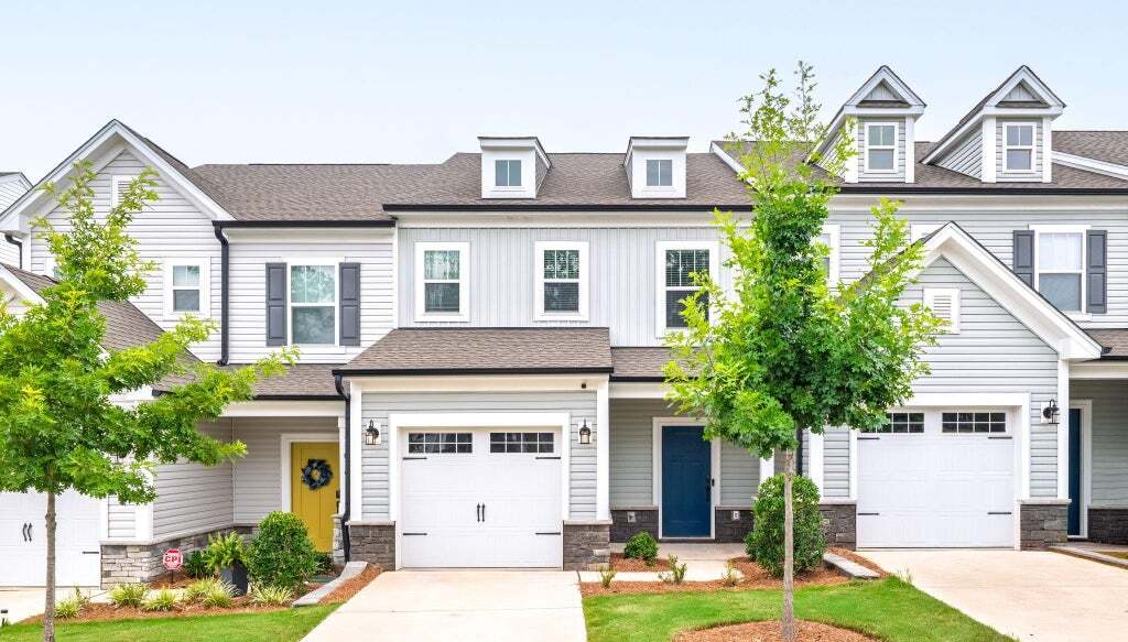 Daytime exterior of the townhome